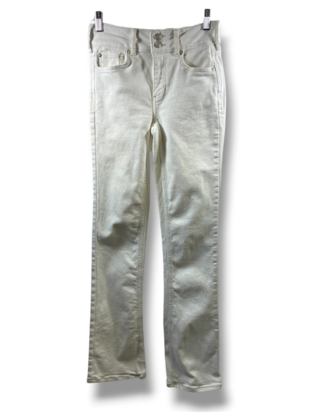 We The Free Straight Leg Jeans in Off-White Size 26
